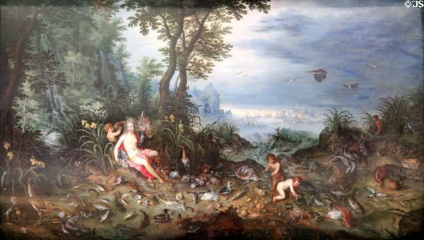 Allegory of the Water painting (c1610) by Jan Brueghel the Elder & Hendrick von Balen at Nice Fine Arts Museum. Nice, France.