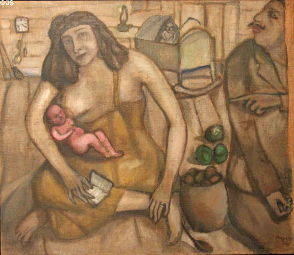 The Holy Family painting (1909) by Marc Chagall at Chagall Museum. Nice, France.