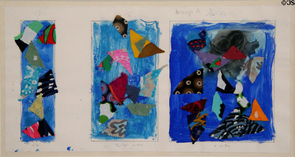 The Creation of the World, study for stained glass windows in the museum, (1971) by Marc Chagall at Chagall Museum. Nice, France.
