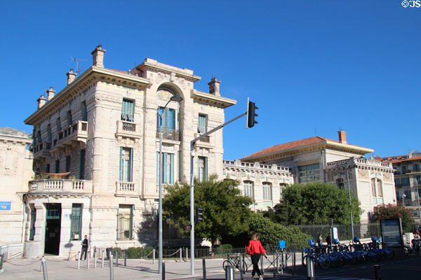 Building seen along Promenade du Paillon. Nice, France.
