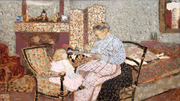Annette's Soup (La soupe d'Annette) painting (1900-1) by Edouard Vuillard at Museum of the Annonciade. St Tropez, France.