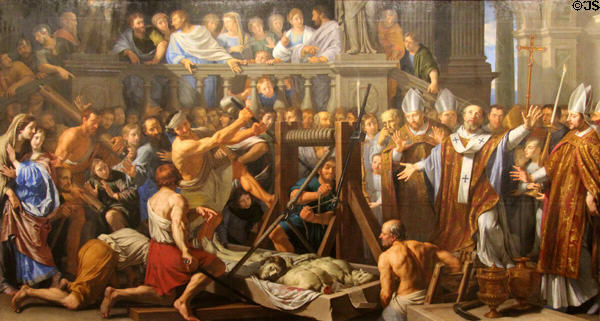 Internment of relics of St Gervais & St Protais painting (1657) by Philippe de Champaigne at Beaux-Arts Museum. Lyon, France.
