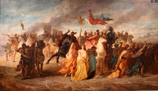 Hebrews taken into Captivity painting (1864) by Alfred Bellet du Poisat at Beaux-Arts Museum. Lyon, France.