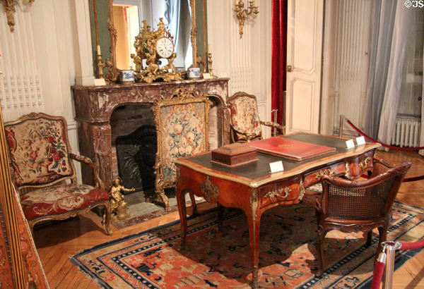 Room with 18th C furniture at Musées des Arts Décoratifs. Lyon, France.