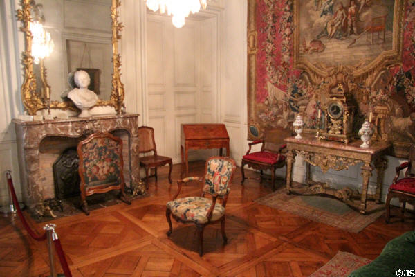 Salon with antique collection at Musées des Arts Décoratifs. Lyon, France.