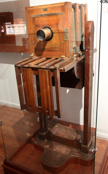 Part of camera collection at Lumière Museum. Lyon, France.