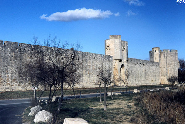 Aigues-Mortes city ramparts. Aigues-Mortes, France.