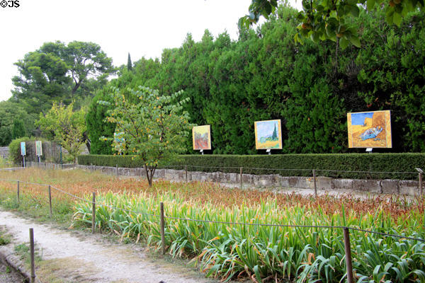Replicas of Van Gogh paintings he made at Saint-Paul Asylum. Saint-Rémy-de-Provence, France.