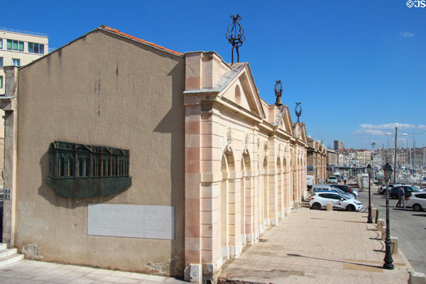 Former health inspection buildings at Marseille harbor. Marseille, France.