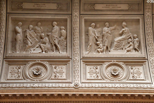 Ceiling sculpture at Palais de la Bourse. Marseille, France.