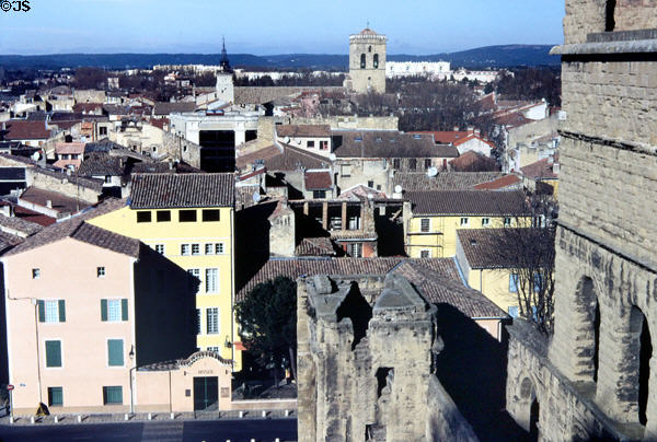 View of town from Roman theater. Orange, France.