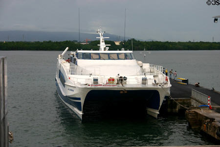 Catamaran ferry docked. Pointe-à-Pitre, Guadeloupe.