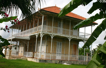 Creole-style maison colonial on highway N5 & road to Port d'Enfer. Guadeloupe.