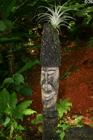 Totem head at Domaine de Valmbreuse. Guadeloupe.