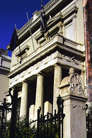 Entrance to Benaki Museum, Athens. Greece.
