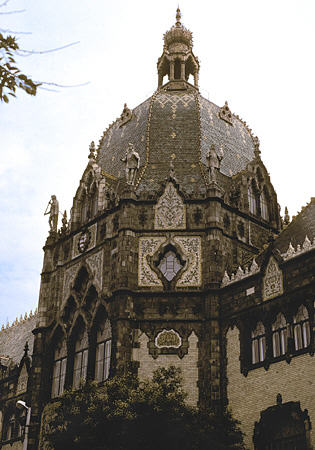Dome of Museum of Applied Arts in Budapest. Hungary.