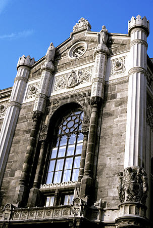 Detail of Concert Hall (Pesti Vigadó), Budapest. Hungary.