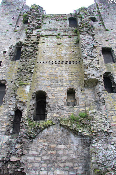 Ruined outer wall of Keep at Trim Castle. Trim, Ireland.