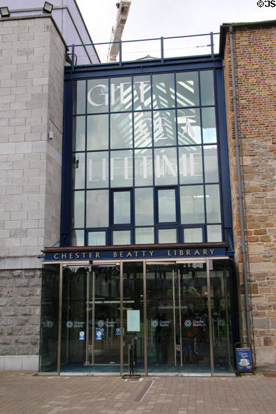Entrance at Chester Beatty Library. Dublin, Ireland.