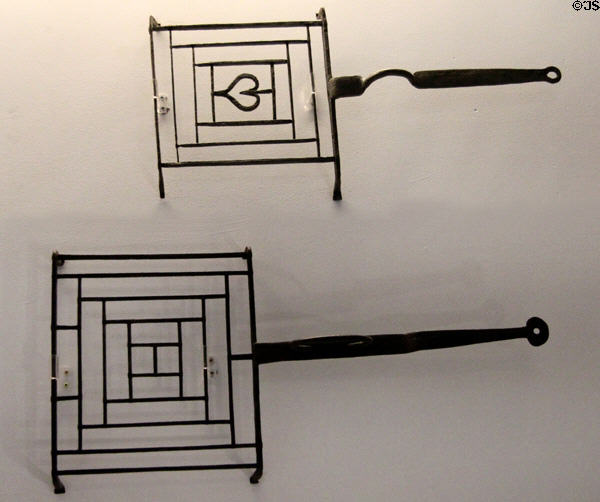 Grid irons both from Wicklow at National Museum Decorative Arts & History. Dublin, Ireland.