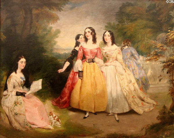 Invitation, Hesitation & Persuasion painting (c1846) by Nicholas Joseph Crowley at National Gallery of Ireland. Dublin, Ireland.