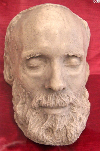 Martin Sullivan (1830-84) death mask (late 19th C cast) by Thomas Farrell at National Gallery of Ireland. Dublin, Ireland.