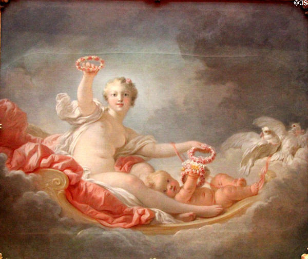 Venus & Cupid painting (c1755) by Jean-Honoré Fragonard at National Gallery of Ireland. Dublin, Ireland.