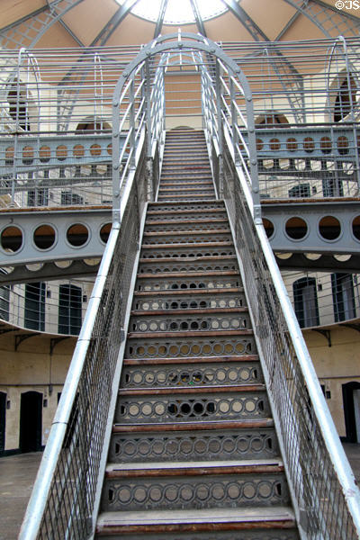 Main hall staircase at Kilmainham Gaol. Dublin, Ireland.