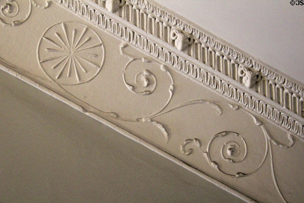 Staircase trim at Little Museum of Dublin. Dublin, Ireland.