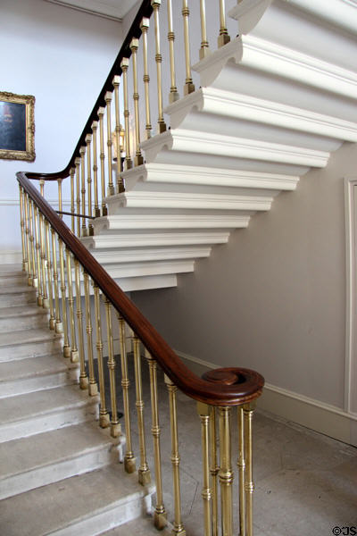 Cantilevered staircase at Emo Court. Ireland.