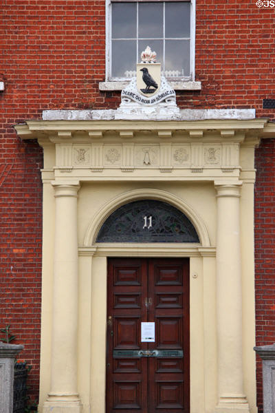 Townhouse door on Parnell Square. Dublin, Ireland.