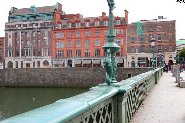 Grattan Bridge over River Liffey. Dublin, Ireland.