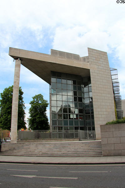 Dublin Civic Offices at Wood Quay of River Liffey. Dublin, Ireland.