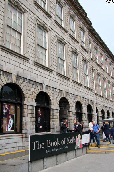 Book of Kells display in Old Trinity College Library. Dublin, Ireland.