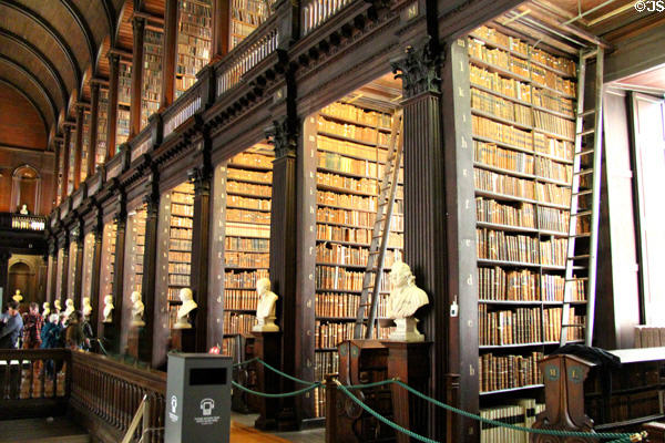 Stacks of Old Trinity Library. Dublin, Ireland.
