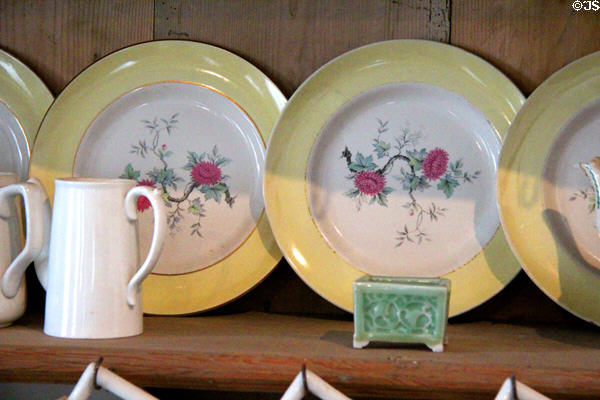 Plates with floral design at Strokestown Park. Vesnoy, Ireland.