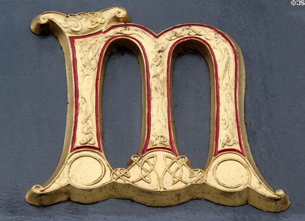 Irish letter on shop on Parliament St. Kilkenny, Ireland.