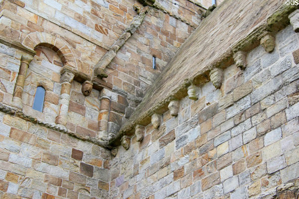 Facade details of Cormac's Chapel at Rock of Cashel. Cashel, Ireland.