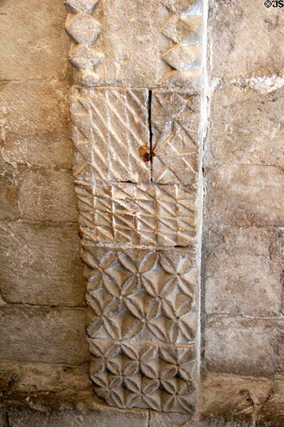 Carved designs (12thC) in Cormac's Chapel at Rock of Cashel. Cashel, Ireland.