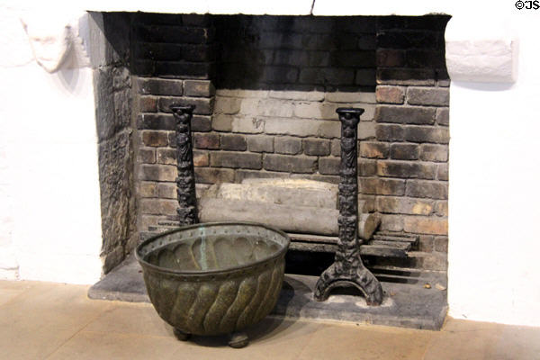 Fireplace in banqueting hall at Cahir Castle. Cahir, Ireland.