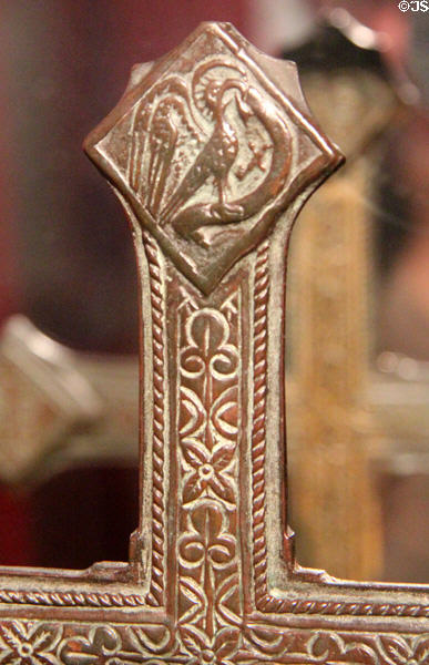 Winged eagle of Evangelist John on Waterford altar cross (c1450) at Museum of Treasures. Waterford, Ireland.