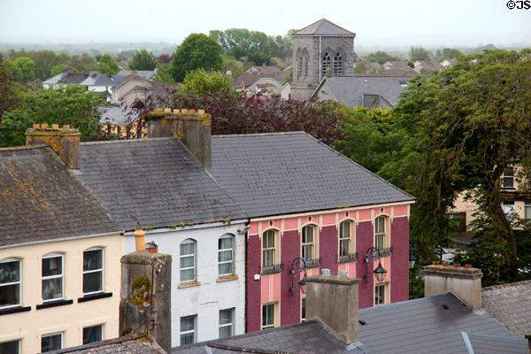 View of town from Desmond Castle. Newcastle West, Ireland.