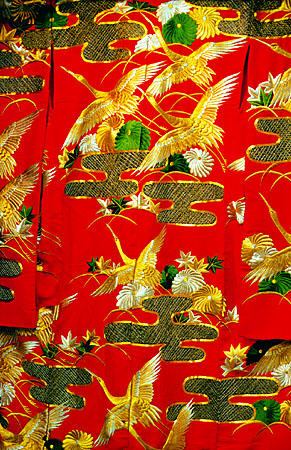 Highly detailed wedding gown from Kyoto. Japan.