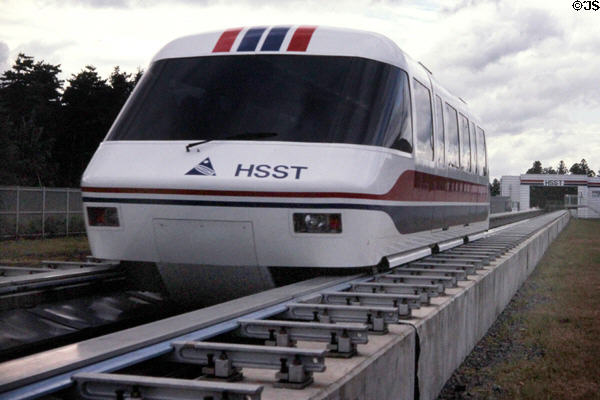 HSST magnetic levitation (MAGLEV) train at Expo 85. Tsukuba, Japan.