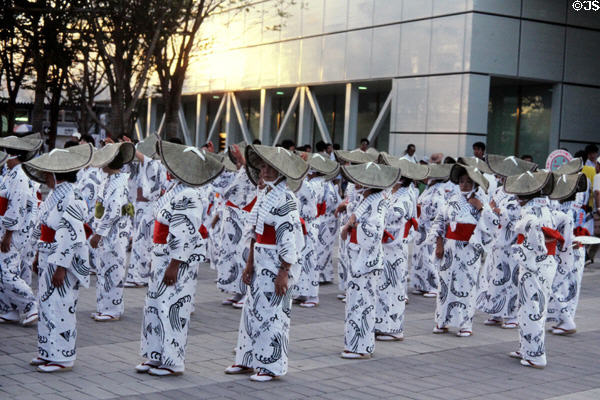 Procession of Japanese performers at Expo 85. Tsukuba, Japan.