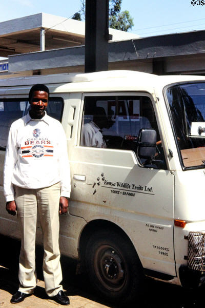 Tour guide & van in highlands of Kenya.