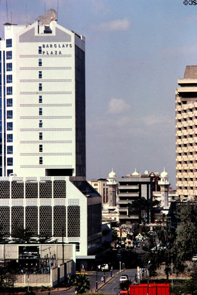 Nairobi view around towers of Main mosque. Kenya.