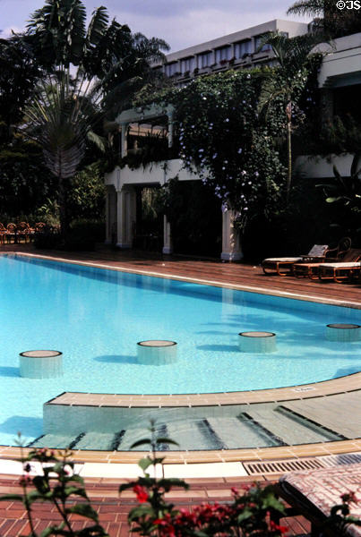 Serena Hotel pool in Nairobi. Kenya.