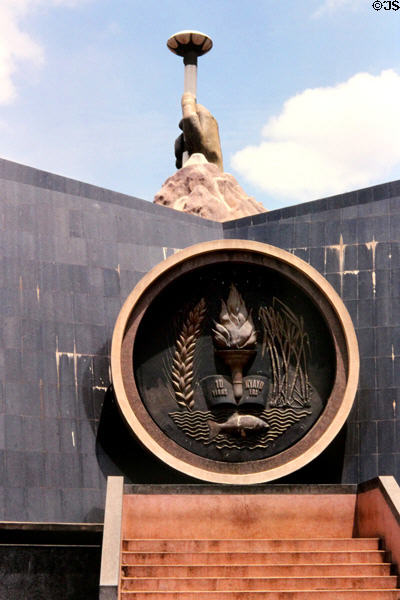 Detail of independence monument in Central Park, Nairobi. Kenya.
