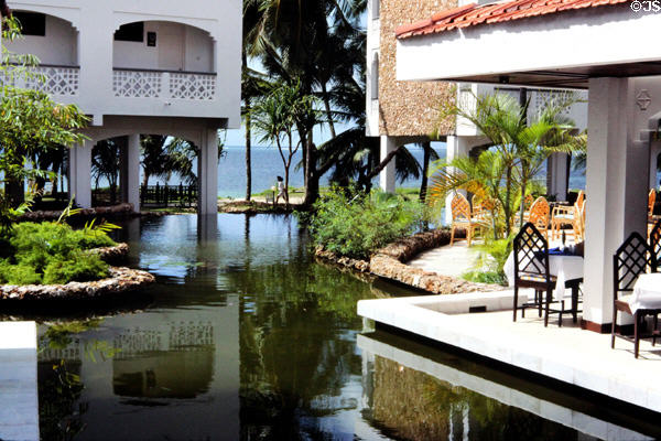 Water & architecture meet in design of Whitesands Hotel, Mombasa. Kenya.
